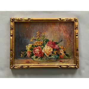 Art Deco Painting Signed J. Dupont 1930