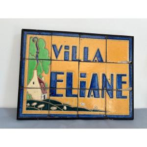Villa Eliane Plaque, Early 20th Century 