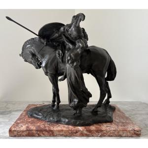 Vannetti Angiolo Bronze < The Roman Horseman Bidding Farewell To His Beloved > 1881 / 1962