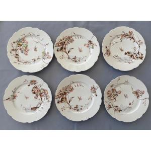 6 P. Lechevrel Versailles Porcelain Plates