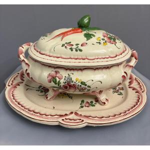 Earthenware Tureen From Les Islettes, 19th Century 