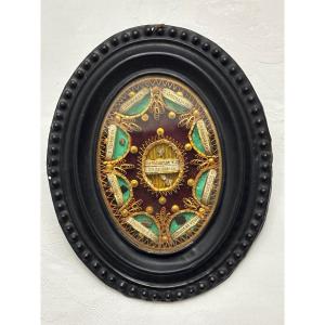 Reliquary Frame With Paper Filigree, Mid-19th Century 