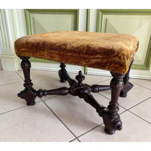 Lxiii Walnut Stool, 17th Century