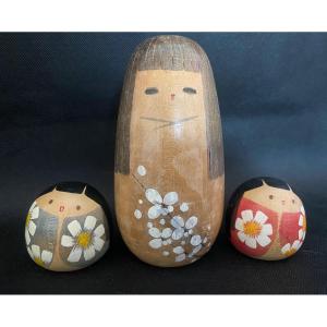 Kokeshis Or Japanese Dolls