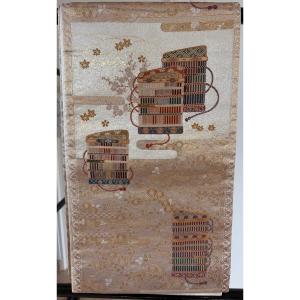 Obi With Sode Decoration Or Japanese Belt