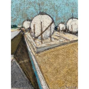 Original Signed Pastel  "bernard Munch"