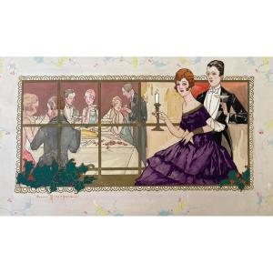 Gaston Maréchaux Original Gouache From The 20s