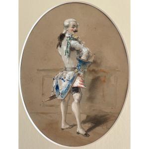 “theatre Costume” Watercolor And Gouache Late 19th Century