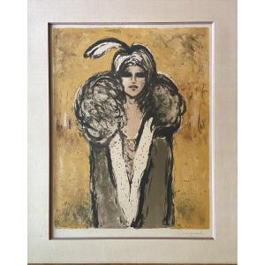 Cassigneul, Original Old Lithograph, Signed In Pencil, Van Dongen Style