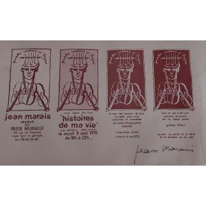 Poster By Jean Marais The Four Violins Of Ingres Signed