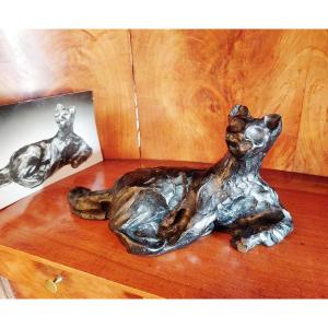 Bronze Cat, Lost Wax By Henri Alby