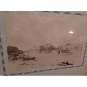 Lavis, Barbe Island (lyon) 1829 Charles Ransonnette (1793-1877)