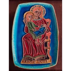 Ceramic Dish Representative Saint-anne Quimper By Taburet
