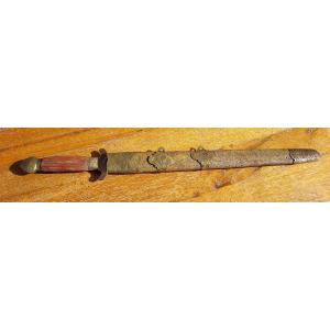 Chinese Short Sword Jian Type Sheath In Shagreen 