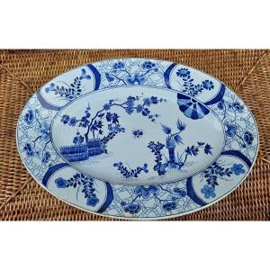 Creil Et Montereau Oval Earthenware Dish "japan" Model