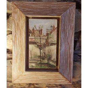 Oil On Wood View Of Joigny February 1899 