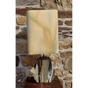 Michel Vergnes Enameled Stoneware Lamp