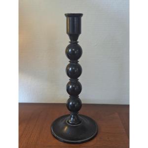 Turned Wooden Candle Holder 
