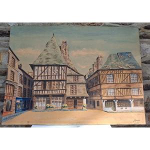 Dinan, Mother Pourcel's House, Place Des Merciers, Gouache, July 1944