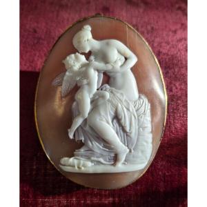 Venus And Cupid Large Cameo Luigi Saulini (1793-1864)