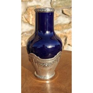 Sèvres Porcelain Vase With Silver Mount, Tadpole Brothers 