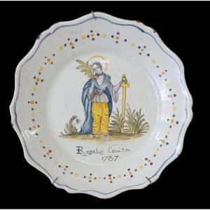 Nevers Surname Plate 18th Century 