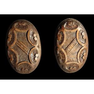 Pair Of Panels 17th Century Italy