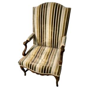 Regency High Back Walnut Armchair