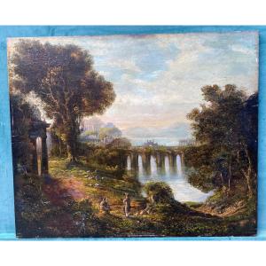 Antique Italian Landscape Painting