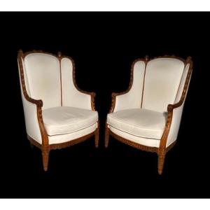 Pair Of Neoclassical Style Bergeres 