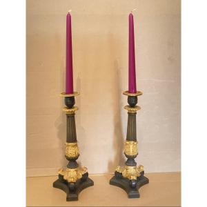 Pair Of Restoration Candlesticks