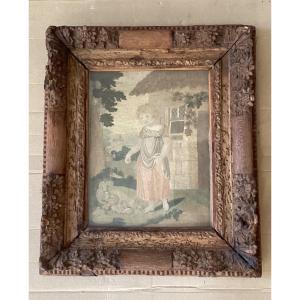 Framed Silk Tapestry