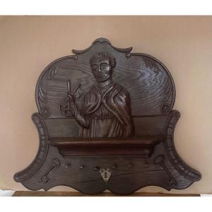 18th Century Carved Panel “saint Pierre”