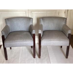 Pair Of Art Deco Armchairs