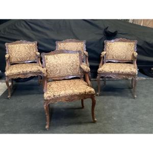 Suite Of Four Regency Armchairs