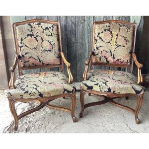 Pair Of Regency Armchairs