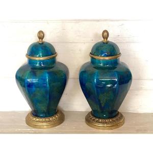 Pair Of Sèvres Covered Vases