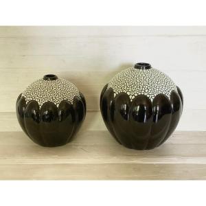Saint Clément Art Deco Ball Vases