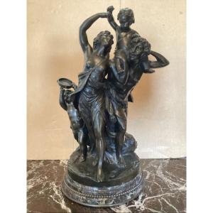 Signed Bronze Statue 