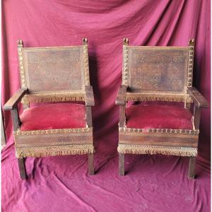 Pair Of Castle Armchairs