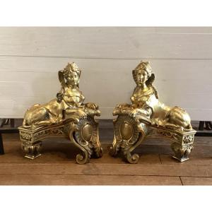 Pair Of Regency Andirons