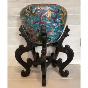 Cloisonné Enamel Flowerpot