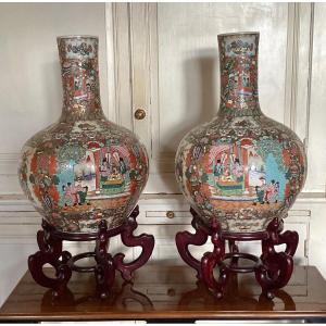 Pair Of Chinese Porcelain Vases