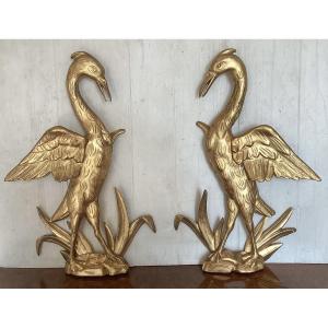 Pair Of Wooden Sculptures