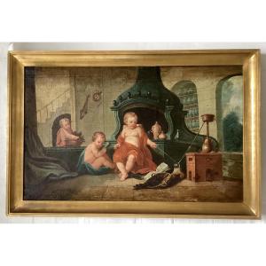 18th Century Painting The Alchemists