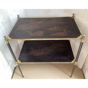 Side Table With Double Lacquered Tops