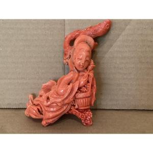 19th Century Coral Statue