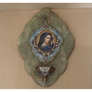 19th Century Quality Holy Water Font