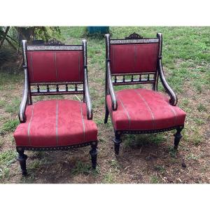 Pair Of Nap.iii Armchairs