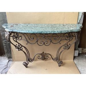 Important Wrought Iron Console